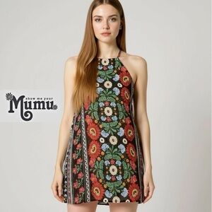 Show Me Your MuMu Byron Bohemian Women's Mexicali Floral Dress Size Large